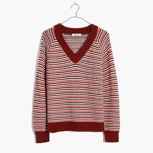Madewell striped crop sweater